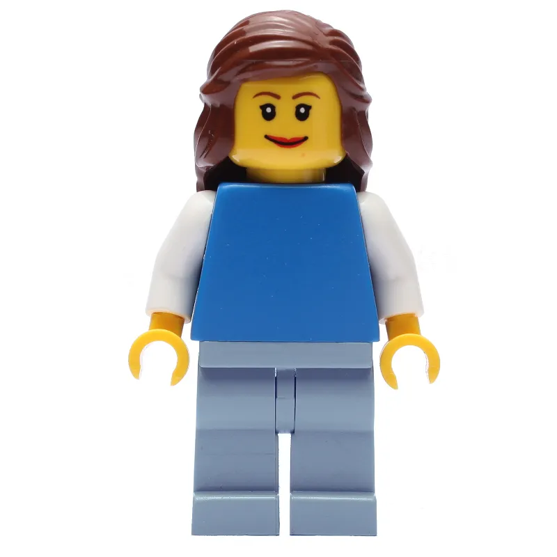 Blue Torso, Sand Blue Legs, Reddish Brown Hair