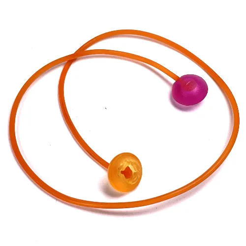 Clikits Cord, Jelly String, 235mm, Trans-Flame Yellowish Orange Top Attachment and Trans-Dark Pink Side Attachment