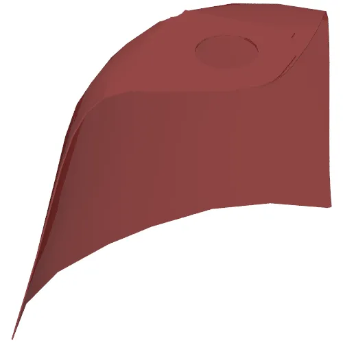 Neckwear Cape, Standard with Red Back [Traditional Starched Fabric]