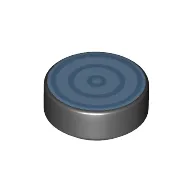 Tile Round 1 x 1 with Medium Blue Circles on White Background print