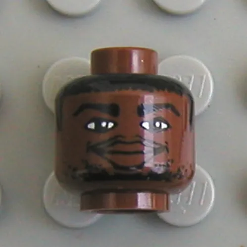 Minifig Head NBA Tim Duncan Print [Blocked Open Stud]