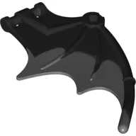 Creature Body Part, Dragon / Thestral Wing with Bar Connection and Marbled Dark Bluish Grey Pattern