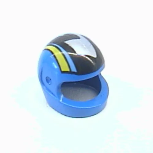 Helmet, Standard with Silver/Black/Medium Blue/Yellow Print (Set 8364)