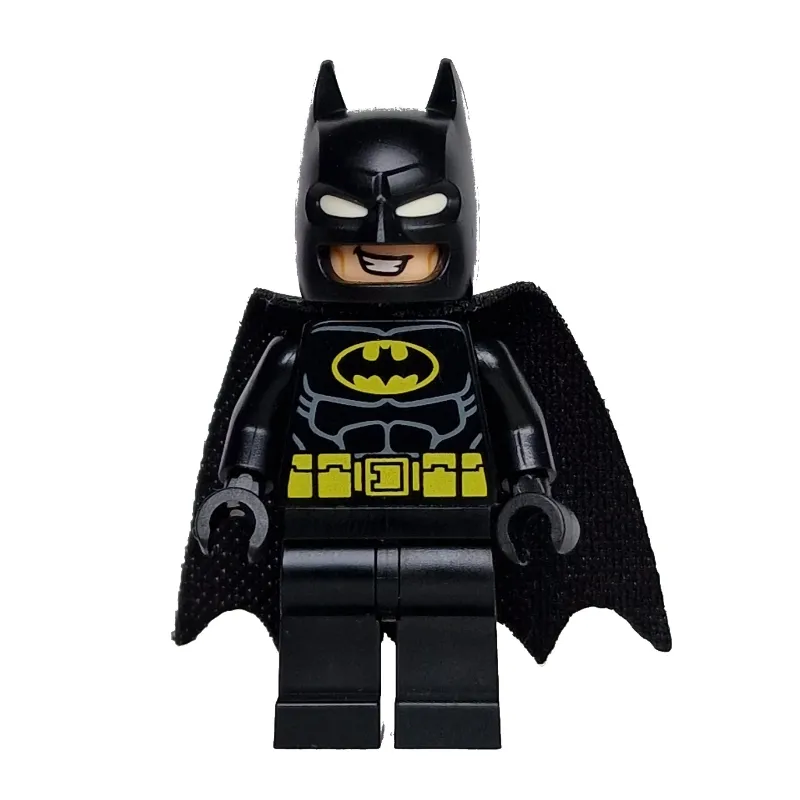 Batman, Black Suit, Black Cape and Cowl, Yellow Batman Logo, White Eyes (37157 Cape), Big Grin