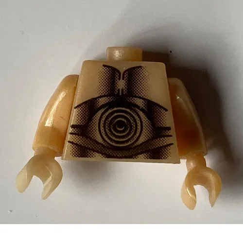 Pen Bead, Minifigure Torso with C-3PO Print