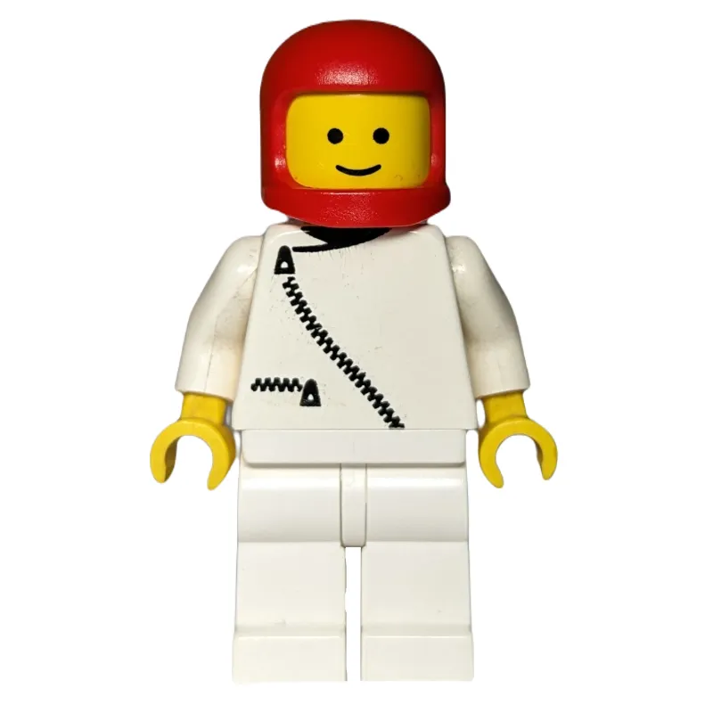 White Torso, White Legs, Red Helmet