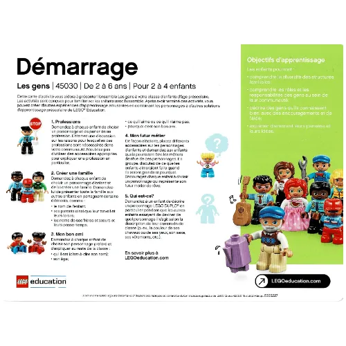 Activity Card, Set 45030-1, Getting Started - French/German