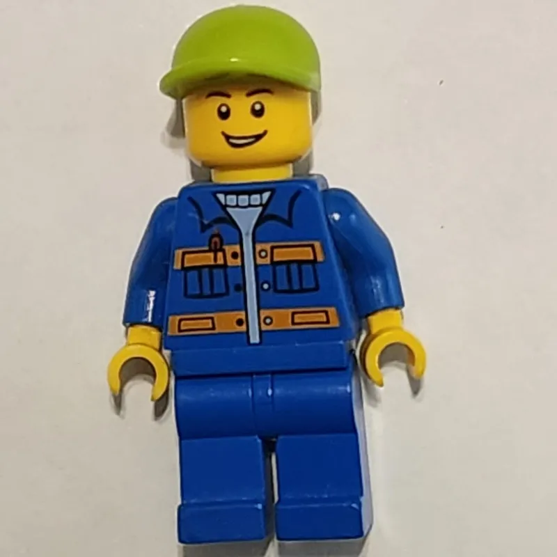 Worker - Blue Torso, Blue Legs, Lime Cap