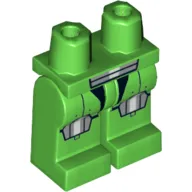 Hips and Bright Green Legs with Galaxy Squad Armor with Large Light Bluish Gray and White Hexagonal Knee Pads and Short Belt Print