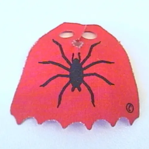 Neckwear Cape, Scalloped 6 Points with Spider Print