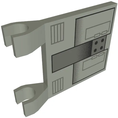 Flag 2 x 2 Square [Thin Clips] with SW TIE Bomber Rectangles Print