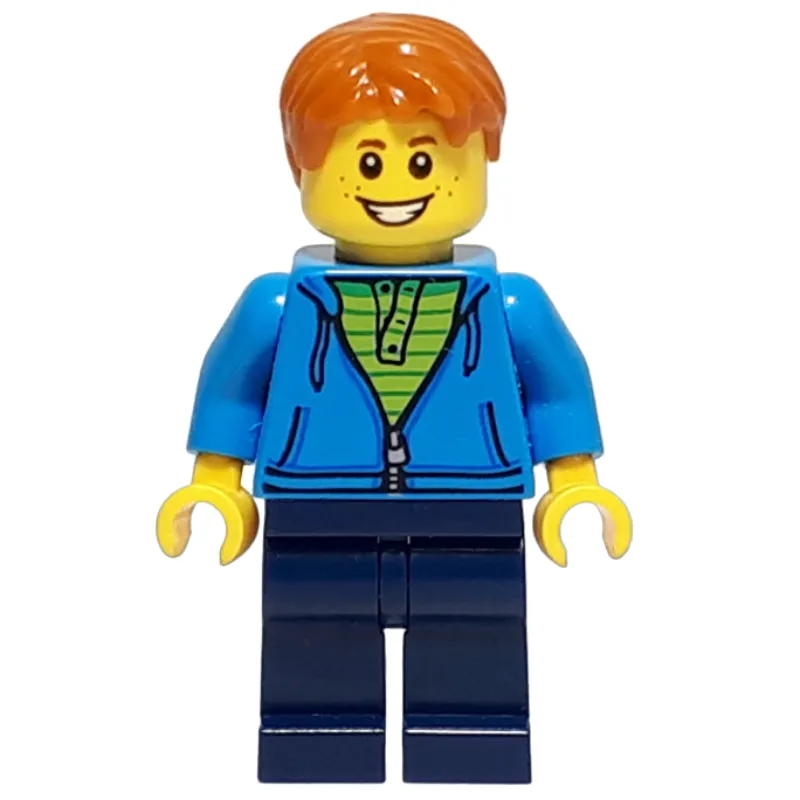 Dark Azure Torso, Dark Blue Legs, Dark Orange Hair