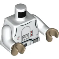 Torso Armour, Red Lights, Utility Belt Print (Stormtrooper), White Arms, Dark Tan Hands