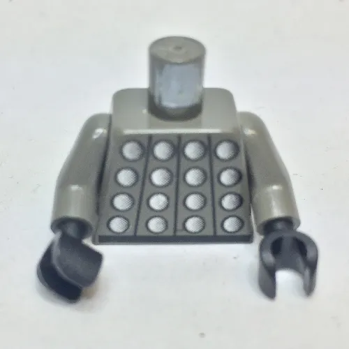 Torso Soccer Goalie Studded Armor / '1' on Back Print, Dark Gray Arms, Black Hands