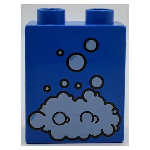 Duplo Brick 1 x 2 x 2 with Soap Bubble Print