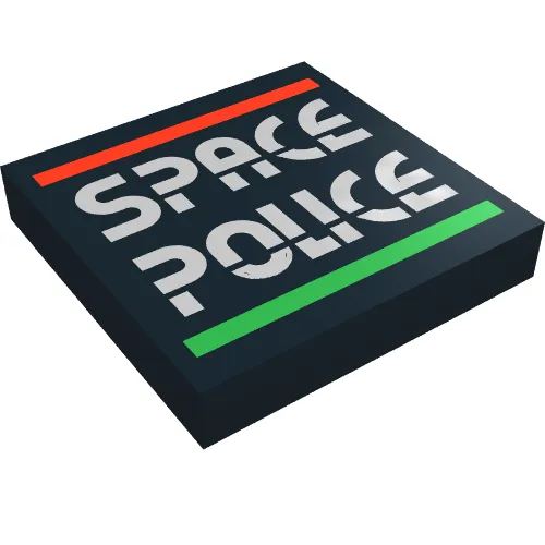 Tile 2 x 2 with Space Police II Print logo