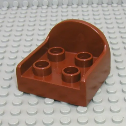 Duplo Chair with 4 Studs and Rounded Back