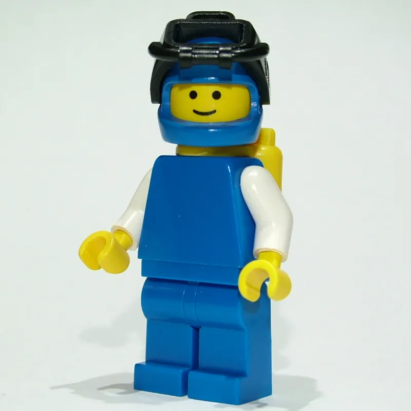 Diver - Blue Torso, Blue Legs, Yellow Tanks, Blue Helmet