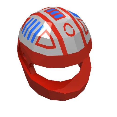 Helmet, Standard with Blue and Silver Spyrius Print