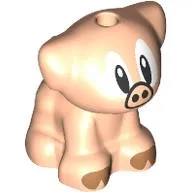 Animal, Dog Pup / Pig with Medium Nougat Hoofs, Snout, Big Eyes print