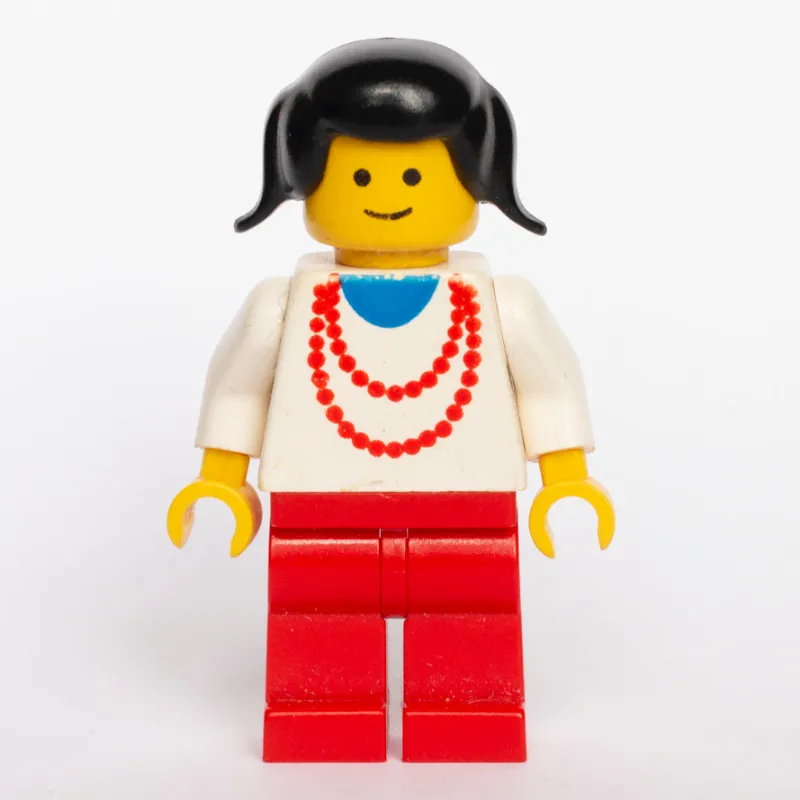 Woman - White Torso, Red Necklace, Red Legs, Black Tails