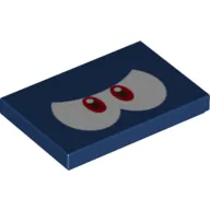 Tile 2 x 3 with White Eyes, Red Pupils Angry print