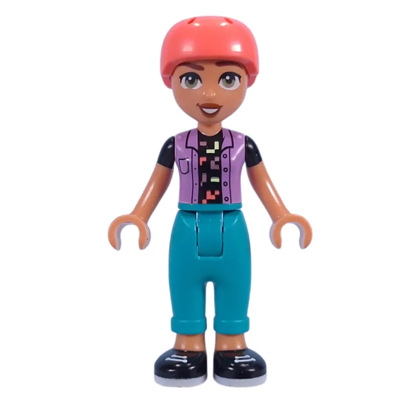 Nova - Lavender Top, Dark Turquoise Pants, Helmet