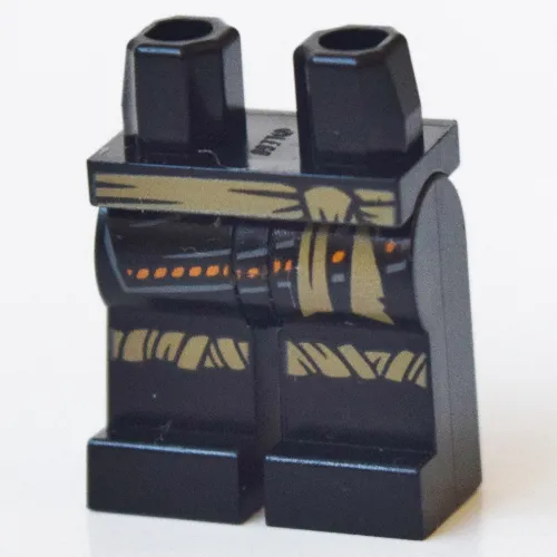 Hips and Black Legs with Dark Tan Wrap Belt and Knee Straps Print