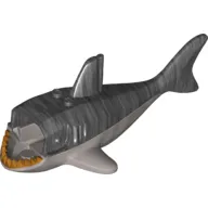 Animal Body Part, Shark Body with Gills and Gold Teeth Print (Sharkanator)