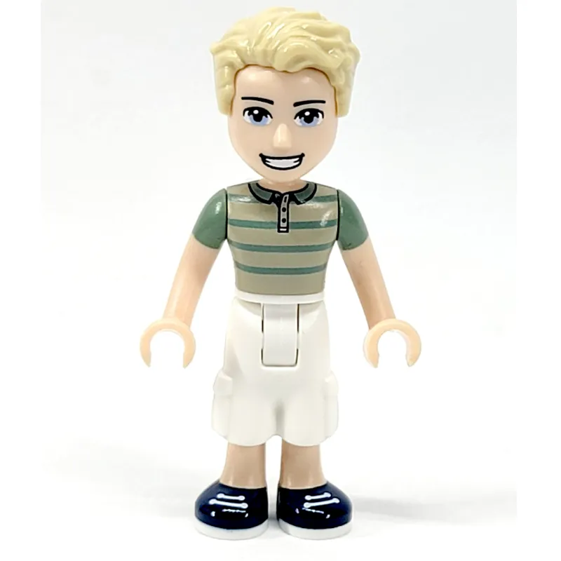 James - Tan Sweater, White Trousers