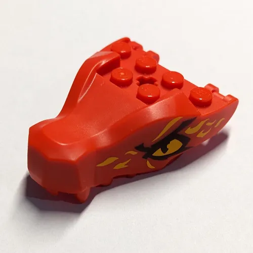 Creature Body Part, Dragon Head Upper Jaw with Yellow Markings and Eyes Print