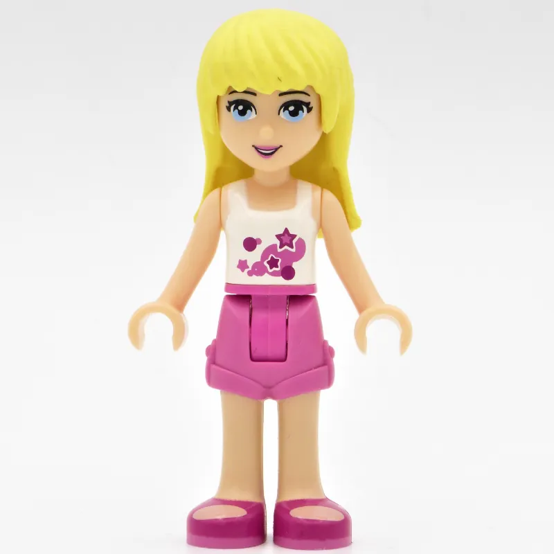 Stephanie - White Top, Dark Pink Skirt