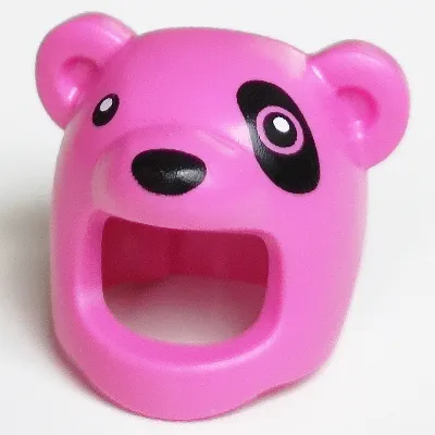 Costume / Mask, Bear, Face Opening with Black Eyes and Eyepatch Print