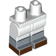 Hips with White Legs and Sand Blue Boots Pattern with Dark Orange Shoes, Black Stripe print