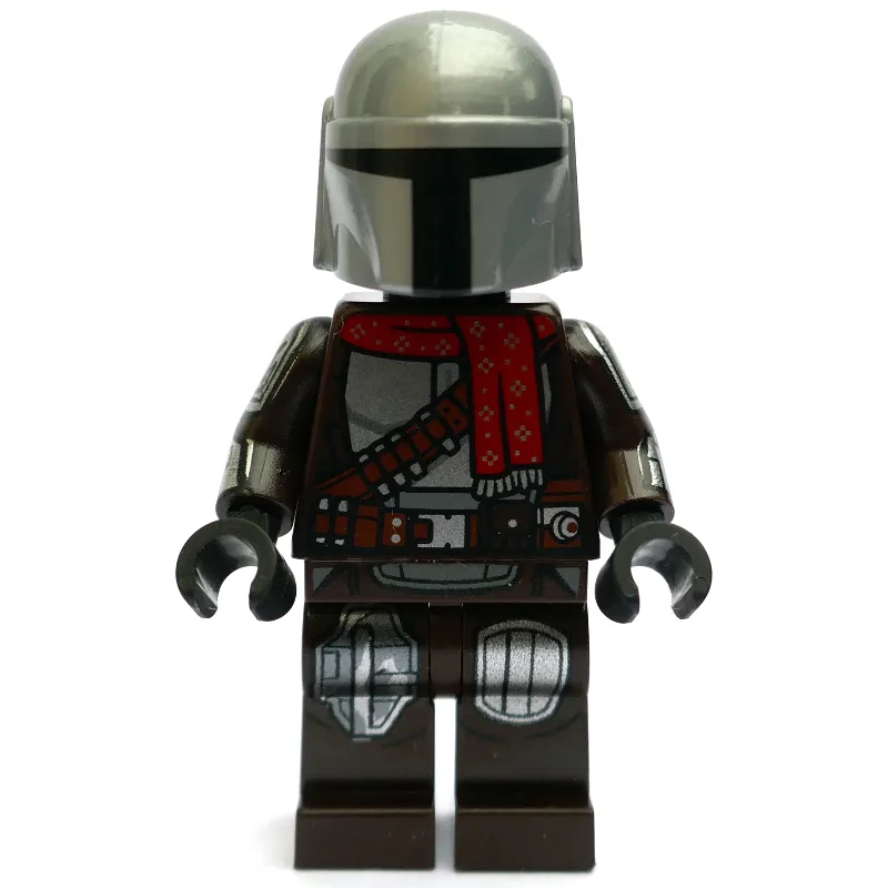 The Mandalorian / Din Djarin, Dark Brown Outfit with Red Scarf