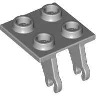 Wheel Holder 2 x 2 Thin with Clips, Plane Single