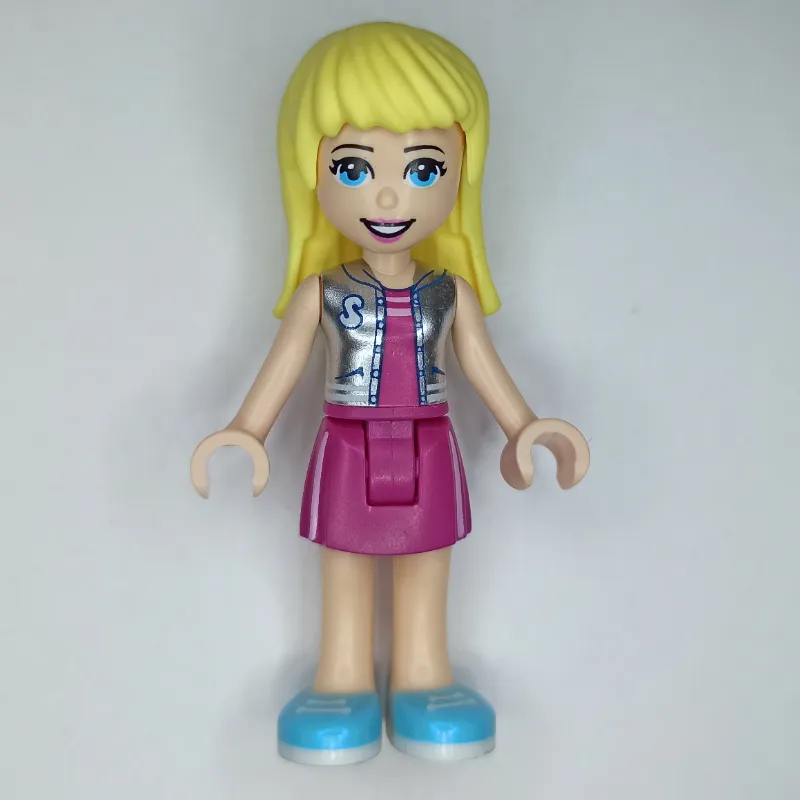 Stephanie - Silver Top, Magenta Skirt