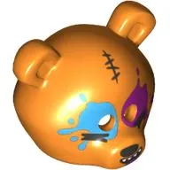 Costume / Mask, Bear with Dark Azure and Magenta Eye Paint Splashes, Open Mouth Print