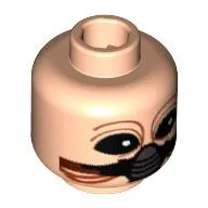 Minifig Head Ten Numb, Large Black Eyes, Breathing Apparatus Print [Blocked Open Stud]