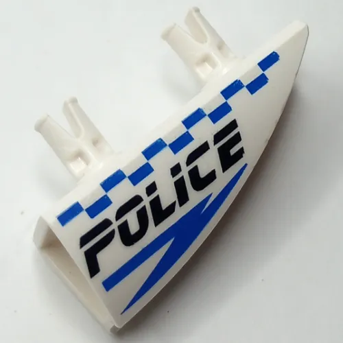 Fairing 1 x 4 Side Flaring Intake with Two Pins and Police Blue Checkered Print Right