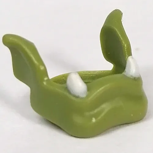 Minifig Neckwear Orc Lower Jaw with White Fangs Pattern