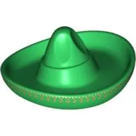 Hat Sombrero with Gold Print around Brim