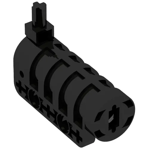 Launcher, Technic Competition Cannon, Round Bottom with Same Color Ends