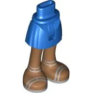 Minidoll Hips and Short Skirt with Medium Nougat Legs, Silver Sandals print