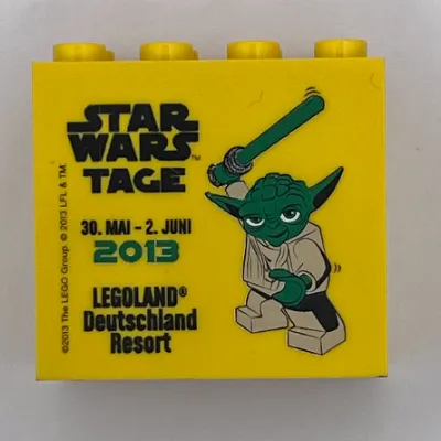 Brick 2 x 4 x 3 with 'LEGOLAND Deutschland STAR WARS 30. MAI - 2. JUNI 2013' Print