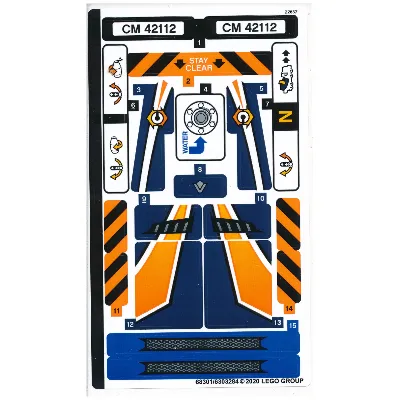 Sticker Sheet for Set 42112-1