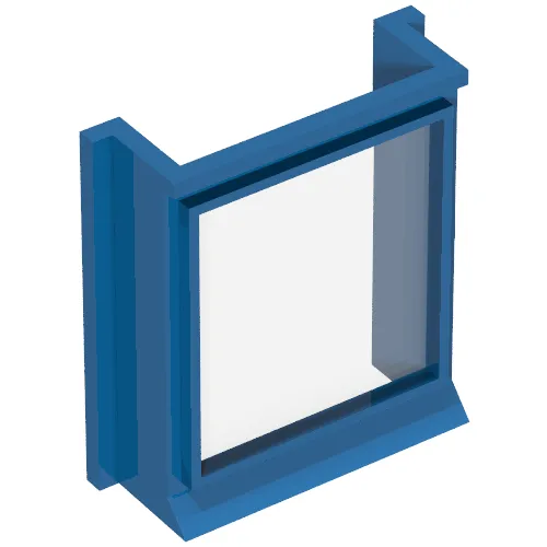 Window 1 x 3 x 3 with Glass for Slotted Bricks