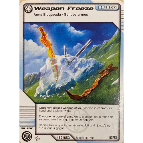 Trading Card, Ninjago Deck #1: 53 - Weapon Freeze - International Version