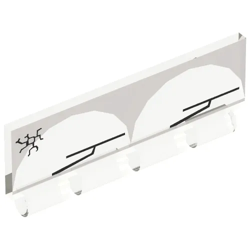 Windscreen 1 x 4 x 1 1/3 with Bottom Hinge with Wipers Print