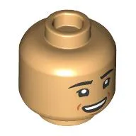 Minifig Head Henry Wu, Open Mouth Smile / Raised Eyebrow Questioned Look print